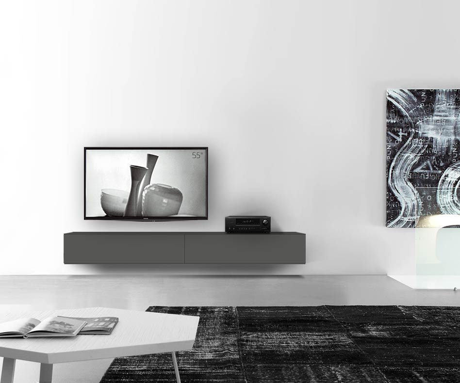 /Design Lowboard Wand B240 H33 5 matt dunkelgrau /Design Lowboard Wand B240 H33 5 matt dunkelgrau