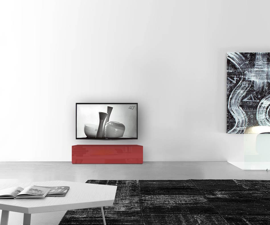 /Design Lowboard Boden B120 H35 glanz rot