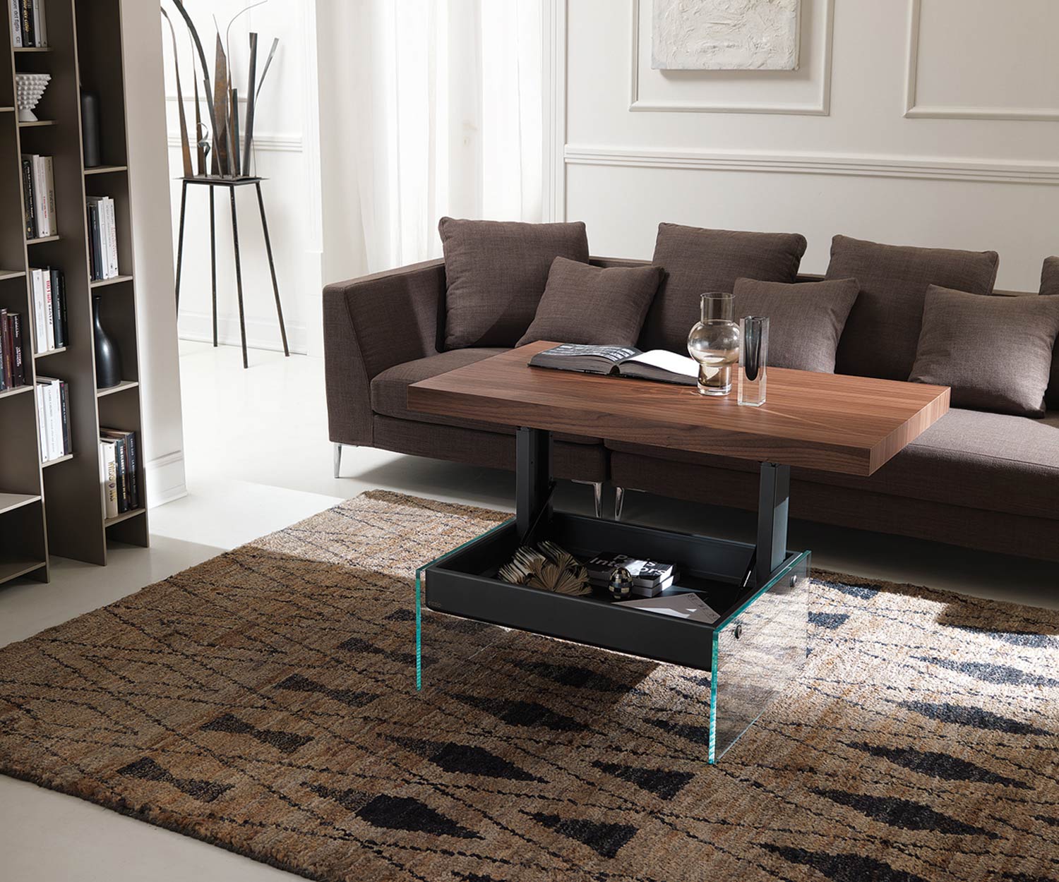 Ozzio Couchtisch Bellagio Nussbaum Walnuss Ozzio Couchtisch Bellagio Nussbaum Walnuss