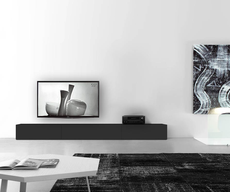 /Design Lowboard Boden B300 H35 matt schwarz /Design Lowboard Boden B300 H35 matt schwarz