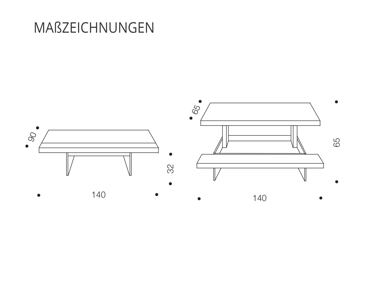 Ozzio Couchtisch Markus T063 Maße Ozzio Couchtisch Markus T063 Maße