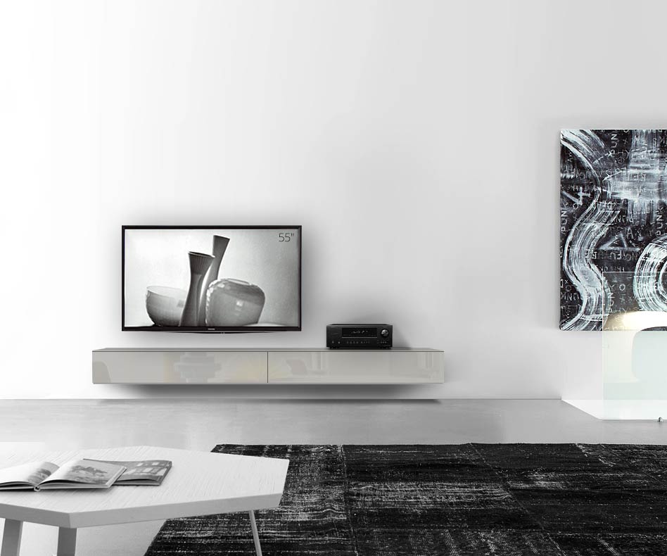 /Design Lowboard Wand B240 H25 5 glanz hellgrau /Design Lowboard Wand B240 H25 5 glanz hellgrau