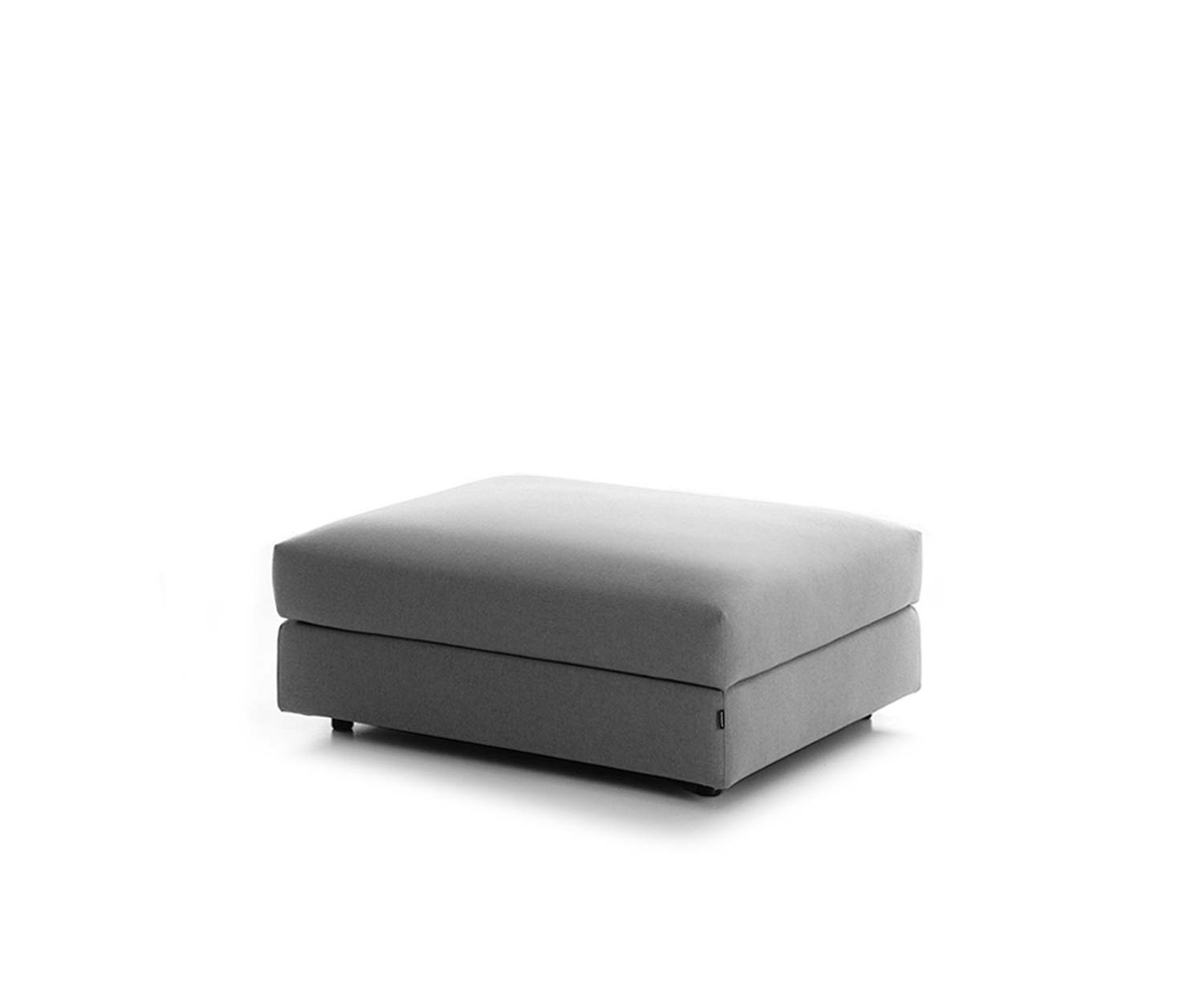 Moderner Postoria Classic Pouf mit grauem Stoffbezug Moderner Postoria Classic Pouf mit grauem Stoffbezug