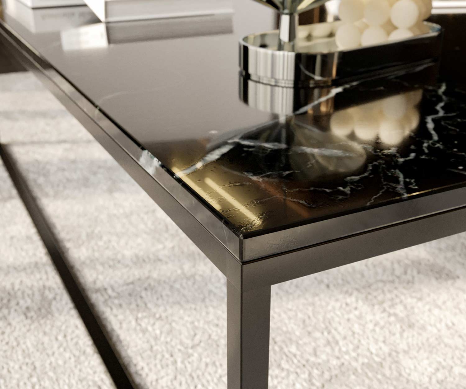 Marelli Frame Couchtisch Marmor Schwarz Detail Marelli Frame Couchtisch Marmor Schwarz Detail