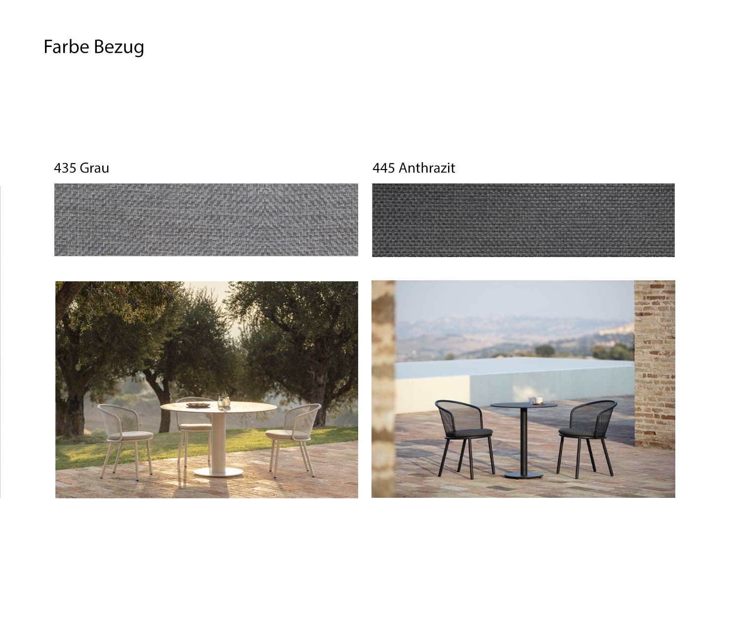 Designer Gartenstuhl Condor Bezug Stoffbezug Farben Farbmuster Anthrazit Grau Designer Gartenstuhl Condor Bezug Stoffbezug Farben Farbmuster Anthrazit Grau