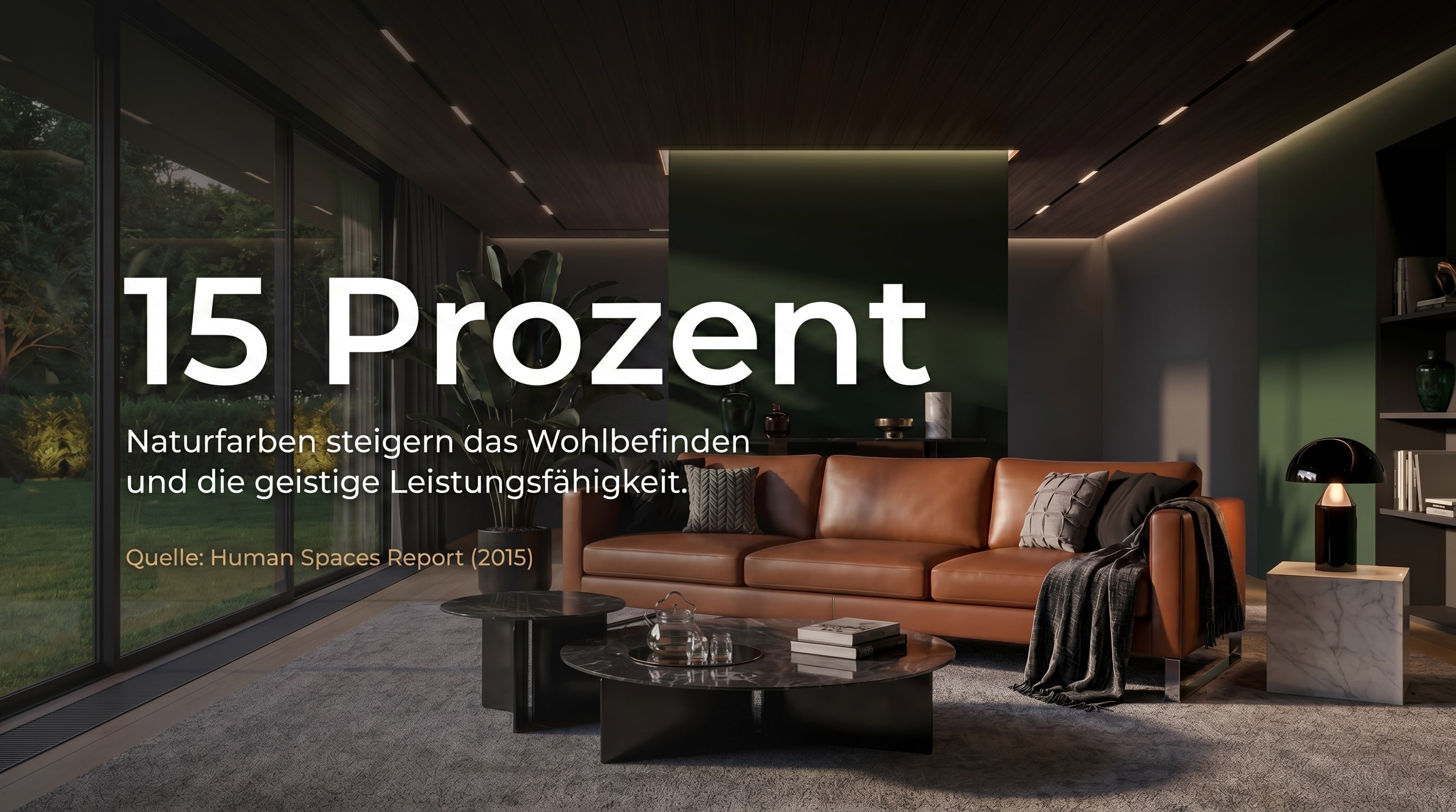 15 Prozent – Naturfarben steigern das Wohlbefinden und die geistige Leistungsfähigkeit.