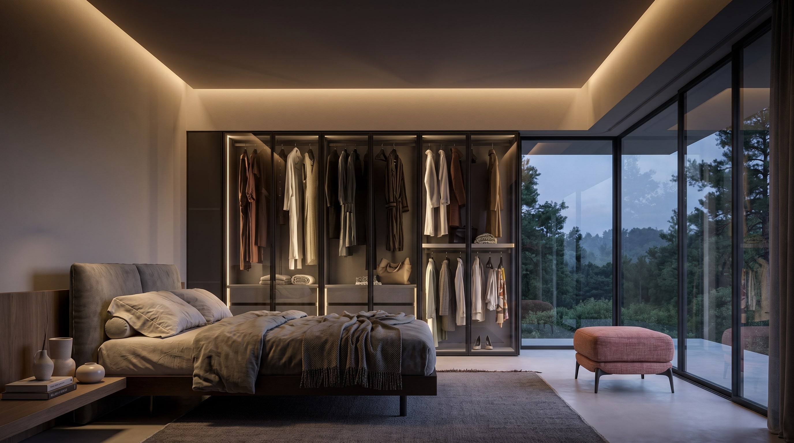 Quiet Luxury im Schlafzimmer: Warum Interior-Designer jetzt auf getöntes Glas setzen