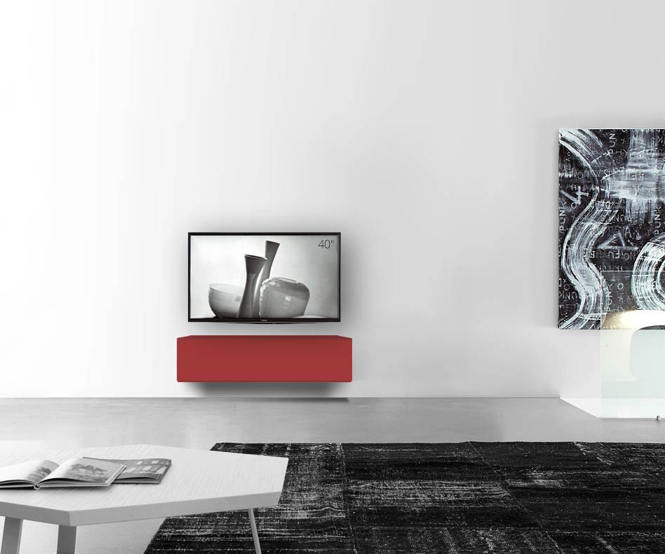 /Design Lowboard Wand B120 H33 5 matt rot /Design Lowboard Wand B120 H33 5 matt rot