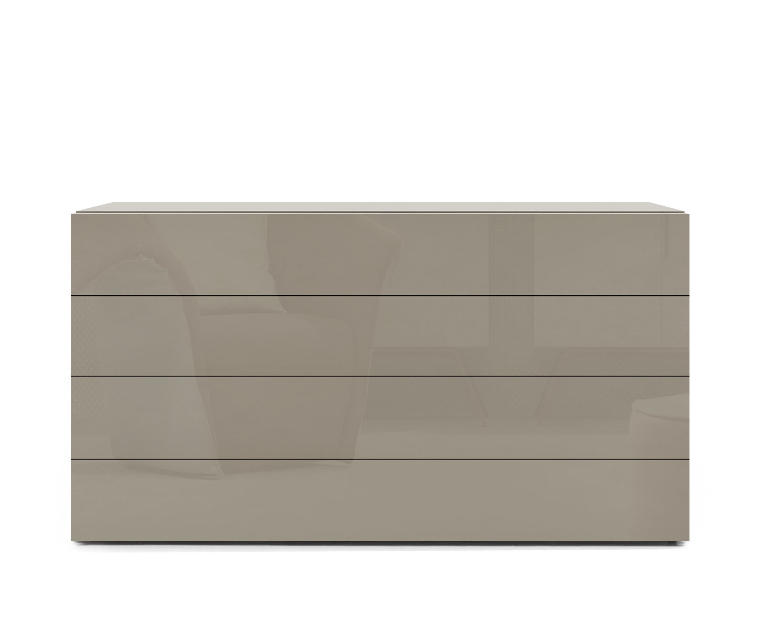 Novamobili Design Kommode Easy 4 Schubladen B 128cm sand glänzend Novamobili Design Kommode Easy 4 Schubladen B 128cm sand glänzend