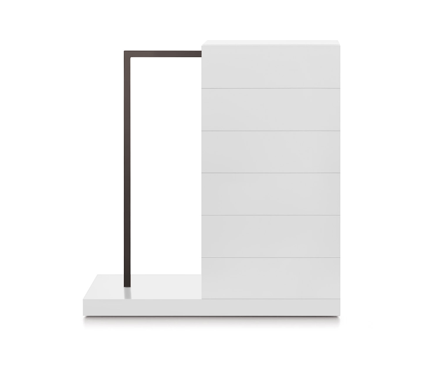 Novamobili Hochkommode Easy6 + Garderobe links B54cm matt weiß300 Novamobili Hochkommode Easy6 + Garderobe links B54cm matt weiß300