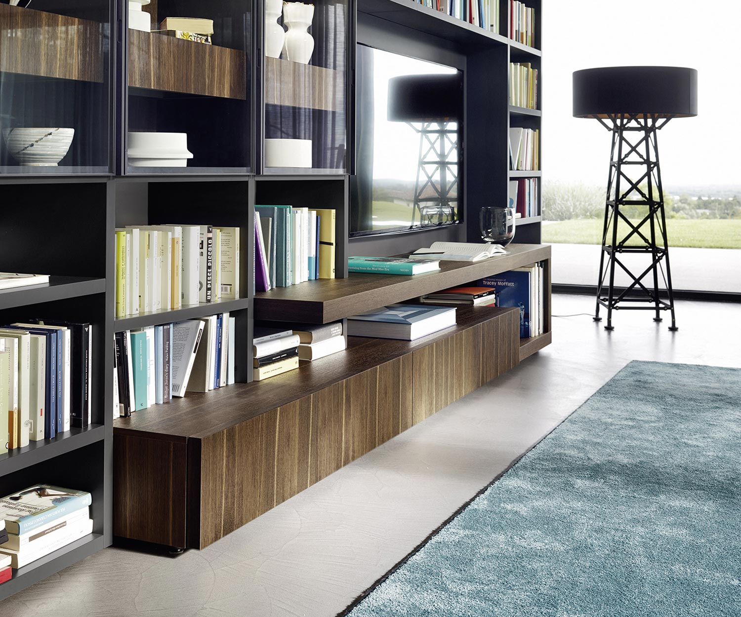 Hochwertiges Livitalia Bücherregal C58 Klapptürschrank Hochwertiges Livitalia Bücherregal C58 Klapptürschrank