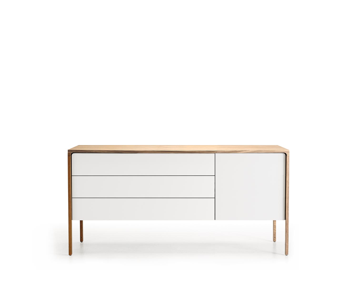 Punt Sideboard Tactile Tactile Eiche Weiß Tactile B 155 3 Schubladen + 1 Tür Punt Sideboard Tactile Tactile Eiche Weiß Tactile B 155 3 Schubladen + 1 Tür