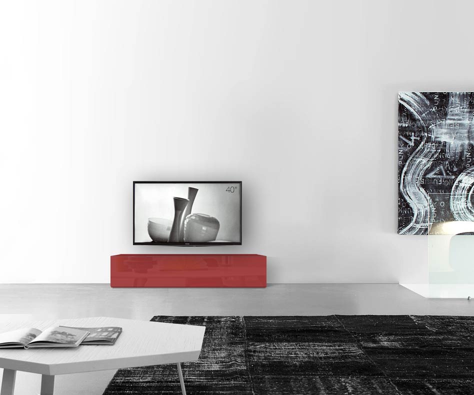 /Design Lowboard Boden B150 H35 glanz rot /Design Lowboard Boden B150 H35 glanz rot