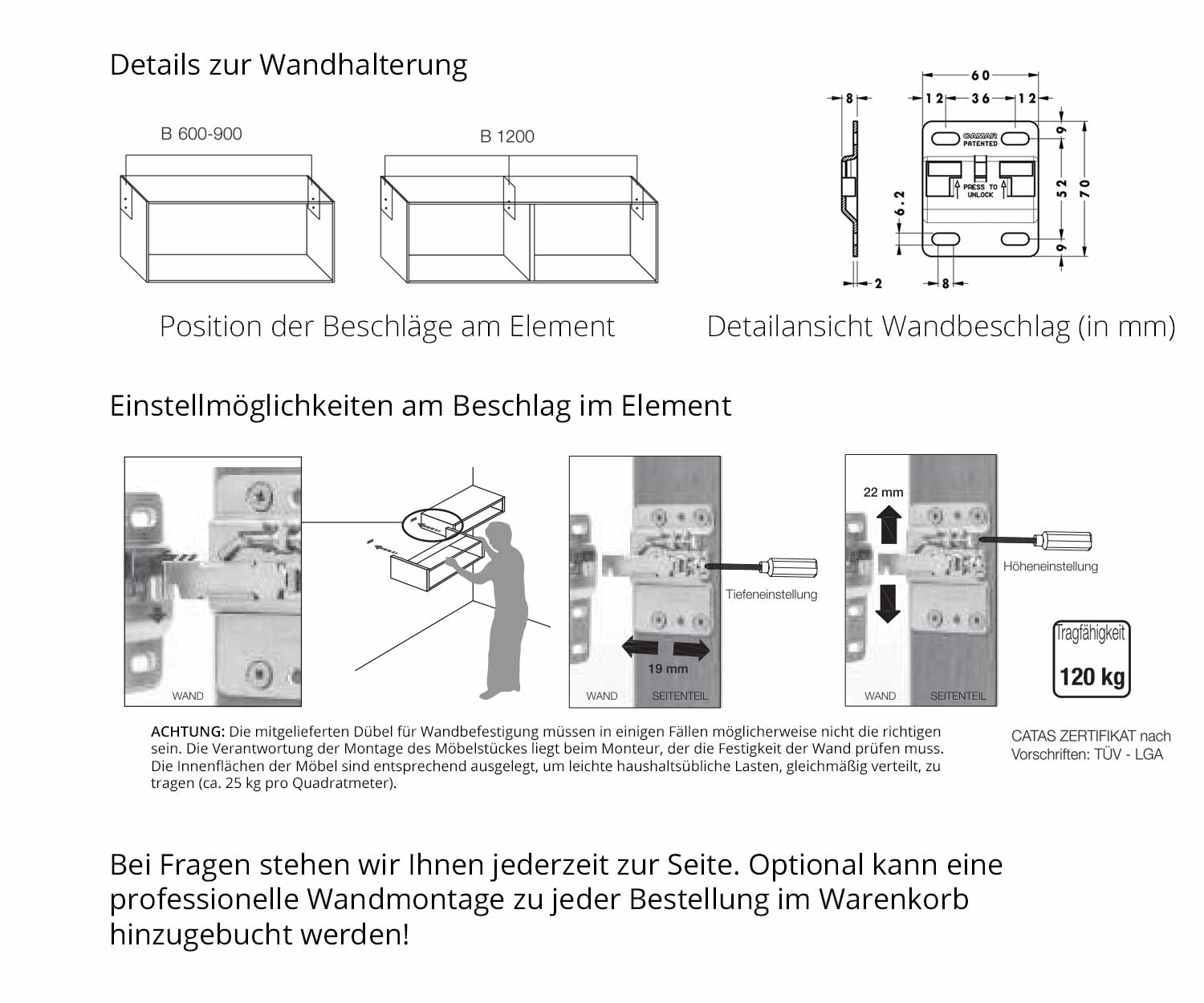Details Wandhalterung Details Wandhalterung