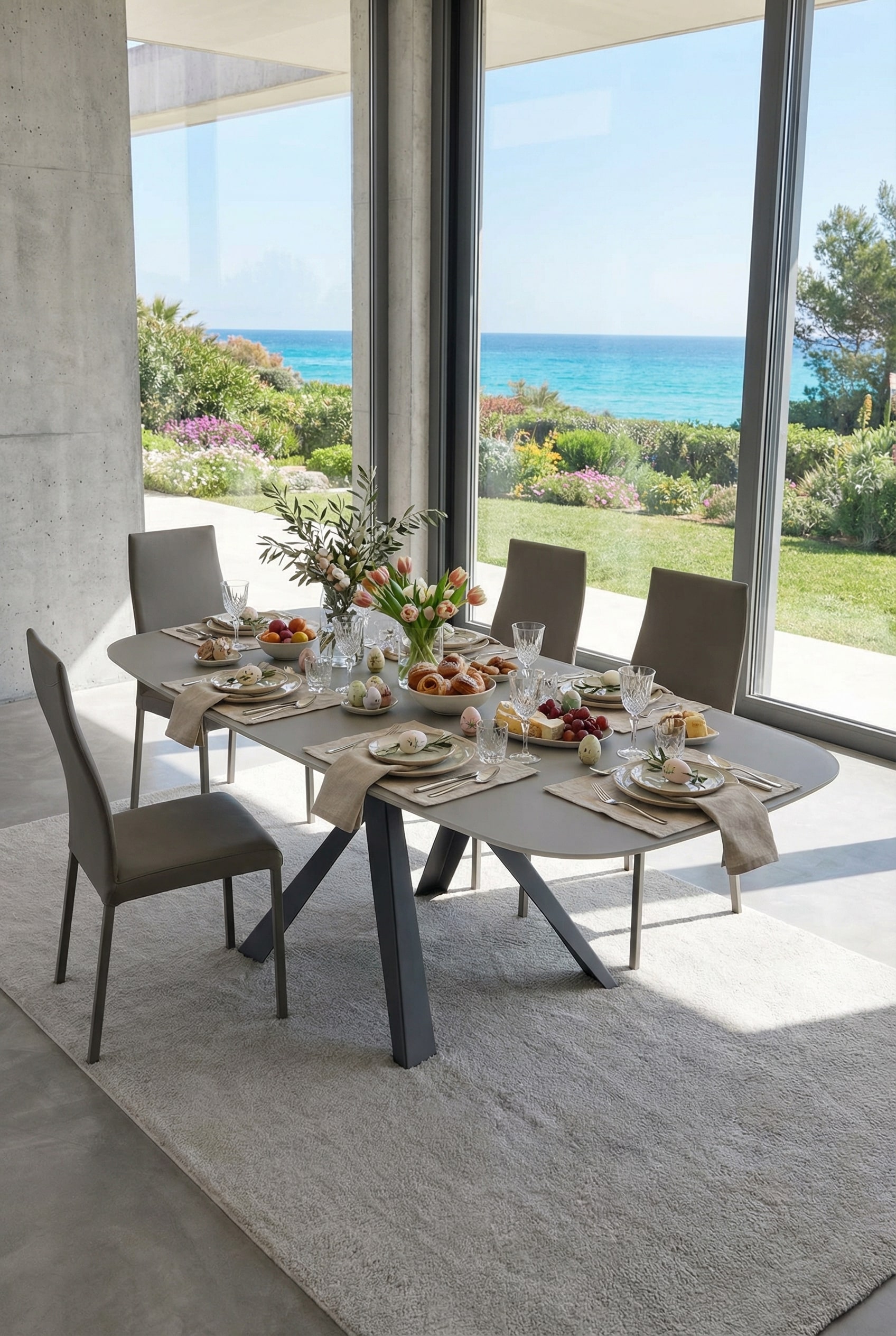 Ozzio Esstisch Bombo T246, ein eleganter Ausziehtisch mit unsichtbarer Mechanik im Luxus-Esszimmer Ozzio Esstisch Bombo T246, ein eleganter Ausziehtisch mit unsichtbarer Mechanik im Luxus-Esszimmer