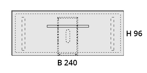 B 240 cm / H 96 cm