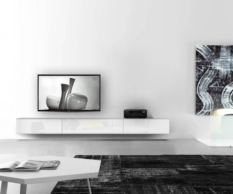 /Design Lowboard Wand B300 H33 5 glanz weiss /Design Lowboard Wand B300 H33 5 glanz weiss