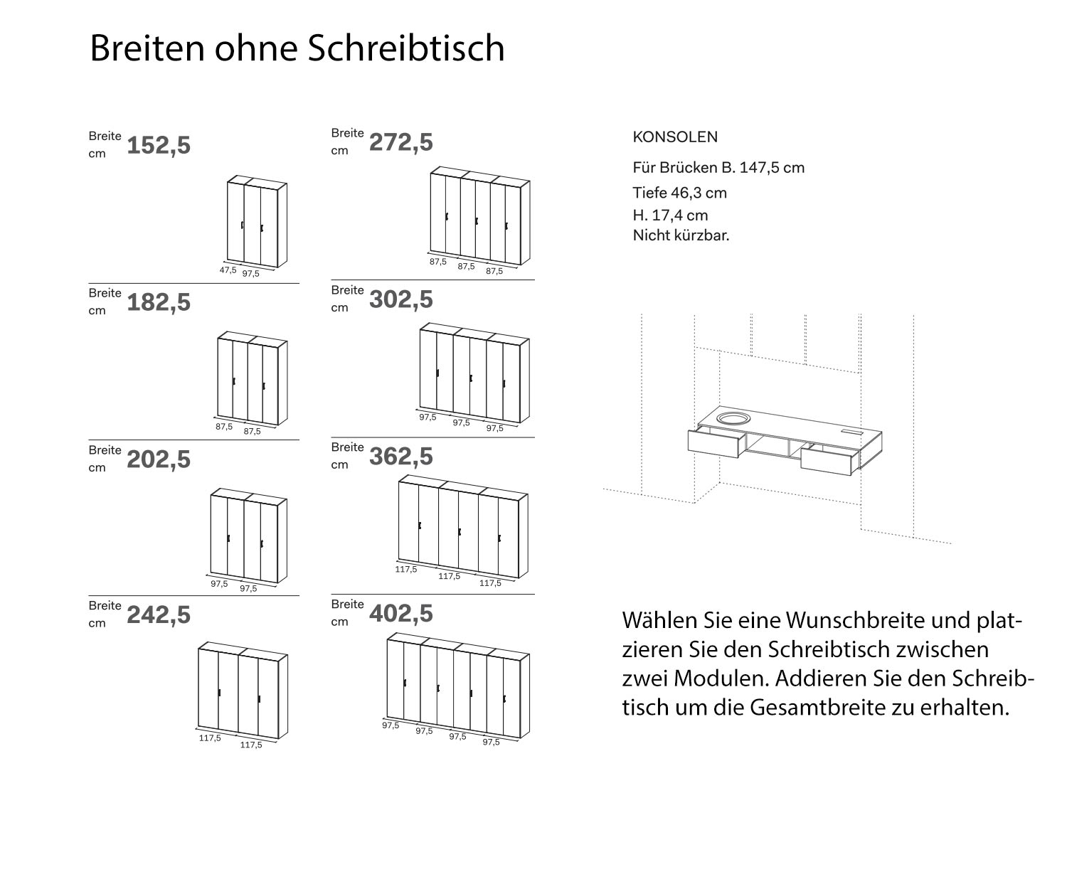 Kleiderschrank mit Schreibtisch Gesamtbreite Skizze Maße Größen Kleiderschrank mit Schreibtisch Gesamtbreite Skizze Maße Größen