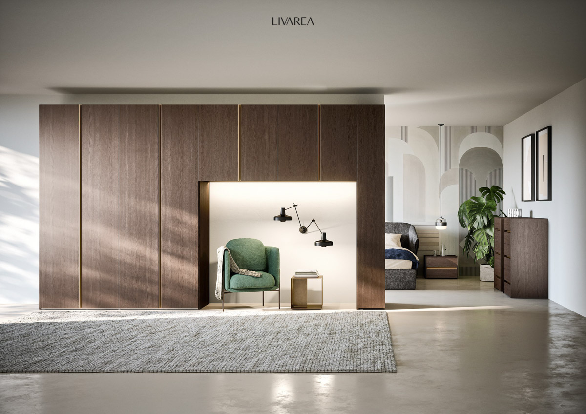 Wunderschön furnierter Designer Kleiderschrank Wunderschön furnierter Designer Kleiderschrank