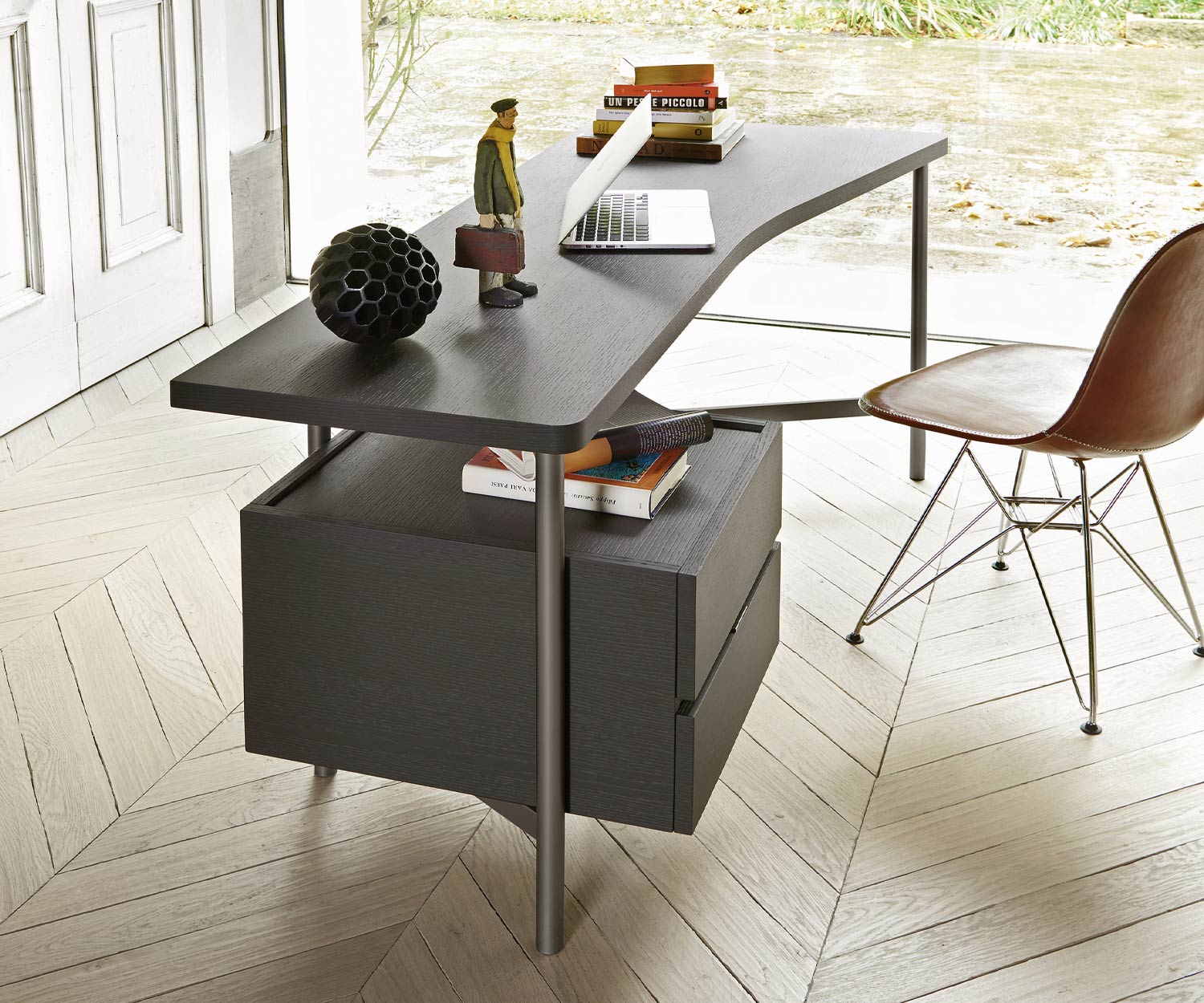 Moderner Livitalia Architekten Design Schreibtisch mit schwebenden Schubladen