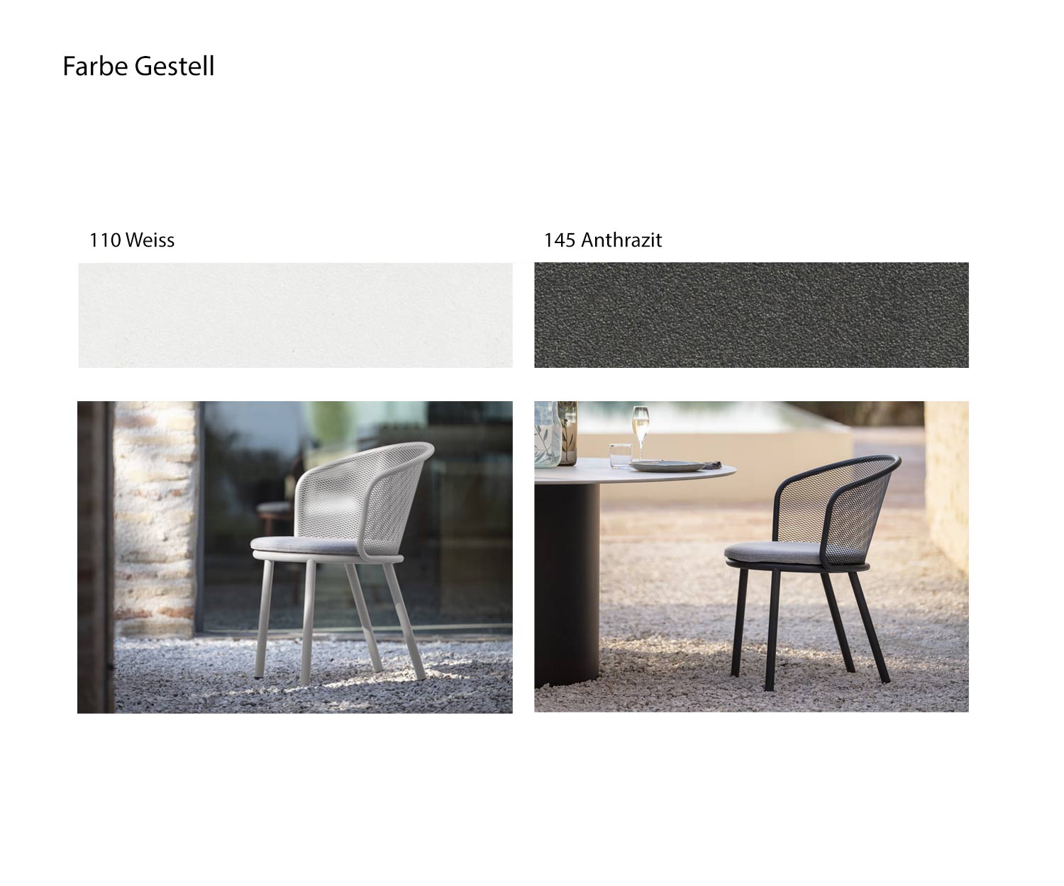 Baza Armlehnenstuhl Gestell Farbe Weiß Anthrazit Baza Armlehnenstuhl Gestell Farbe Weiß Anthrazit
