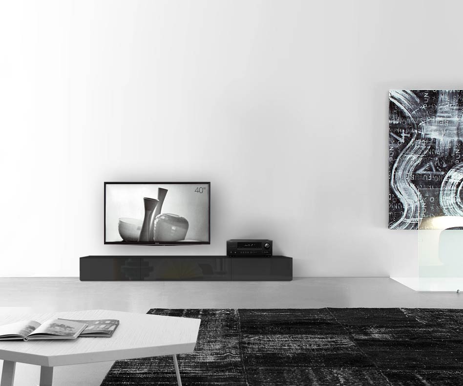 /Design Lowboard Boden B210 H27 glanz schwarz /Design Lowboard Boden B210 H27 glanz schwarz