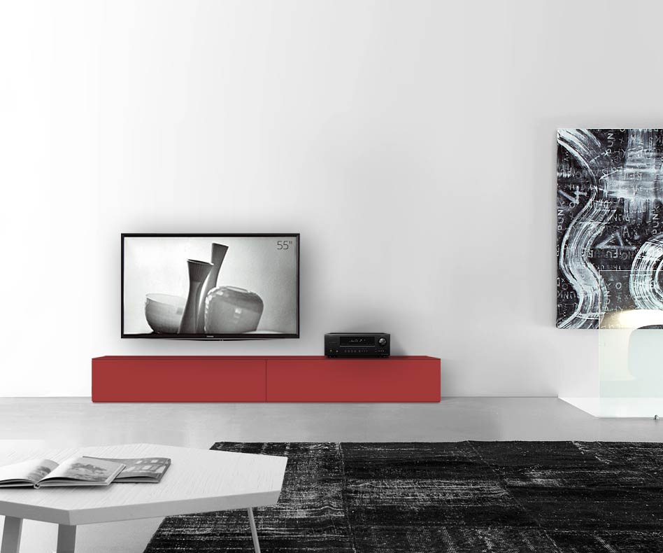 /Design Lowboard Boden B240 H35 matt rot /Design Lowboard Boden B240 H35 matt rot