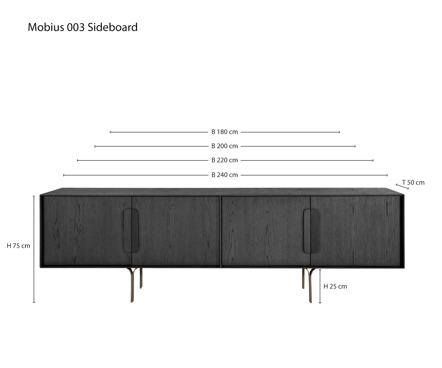 Designer Sideboard Mobius 003 von al2 Skizze Maße Größen Größenangaben Designer Sideboard Mobius 003 von al2 Skizze Maße Größen Größenangaben