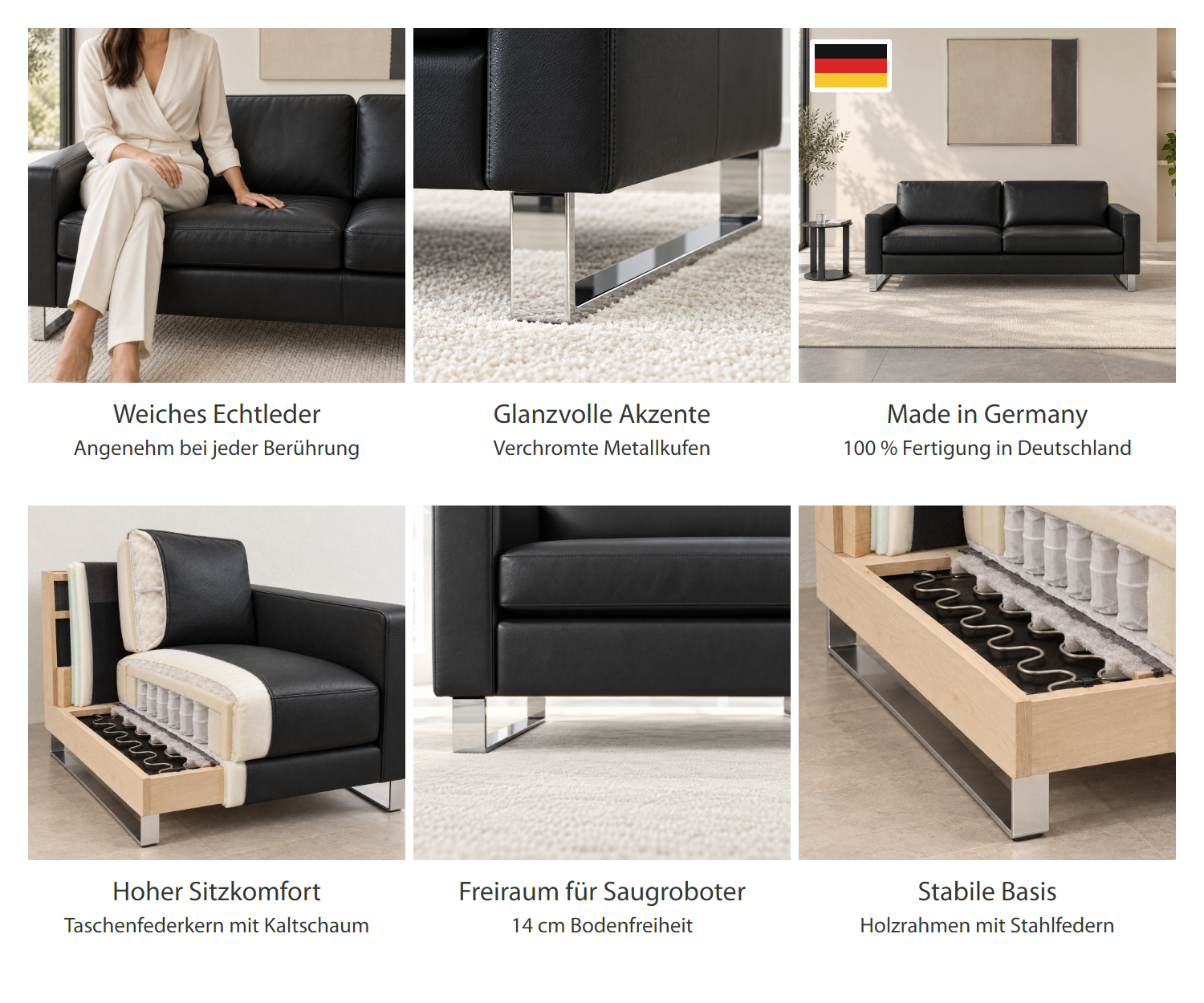 Livitalia Sofa Vinaro – Qualitätsvorteile (DE)