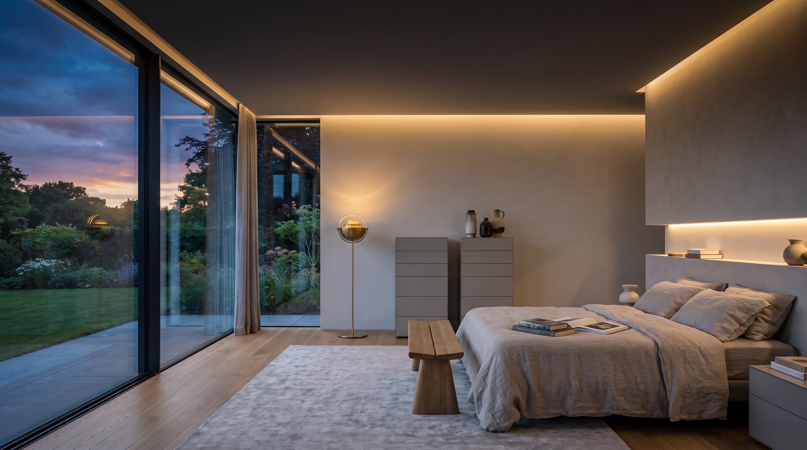 Minimalistisches Schlafzimmer: Die Stauraum-Regel der Profis Minimalistisches Schlafzimmer: Die Stauraum-Regel der Profis