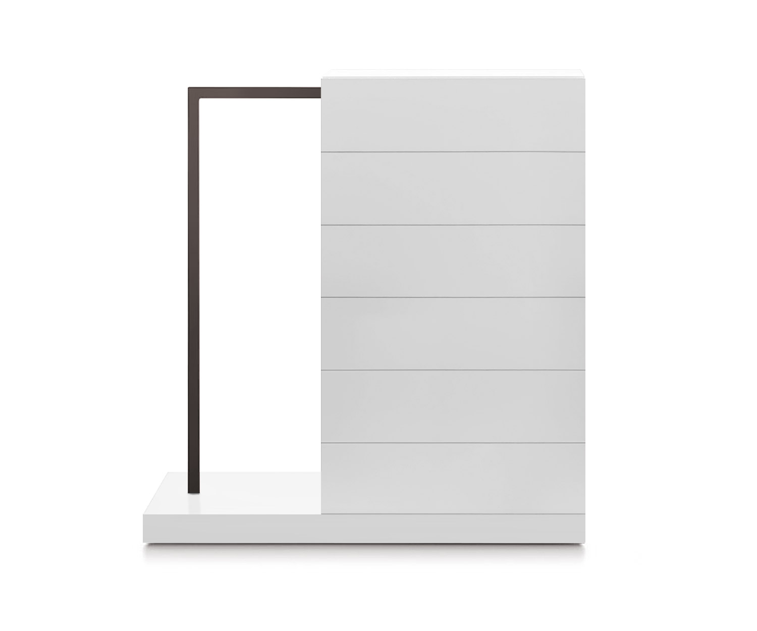 Novamobili Hochkommode Easy6 + Garderobe links B64cm matt weiß300 Novamobili Hochkommode Easy6 + Garderobe links B64cm matt weiß300