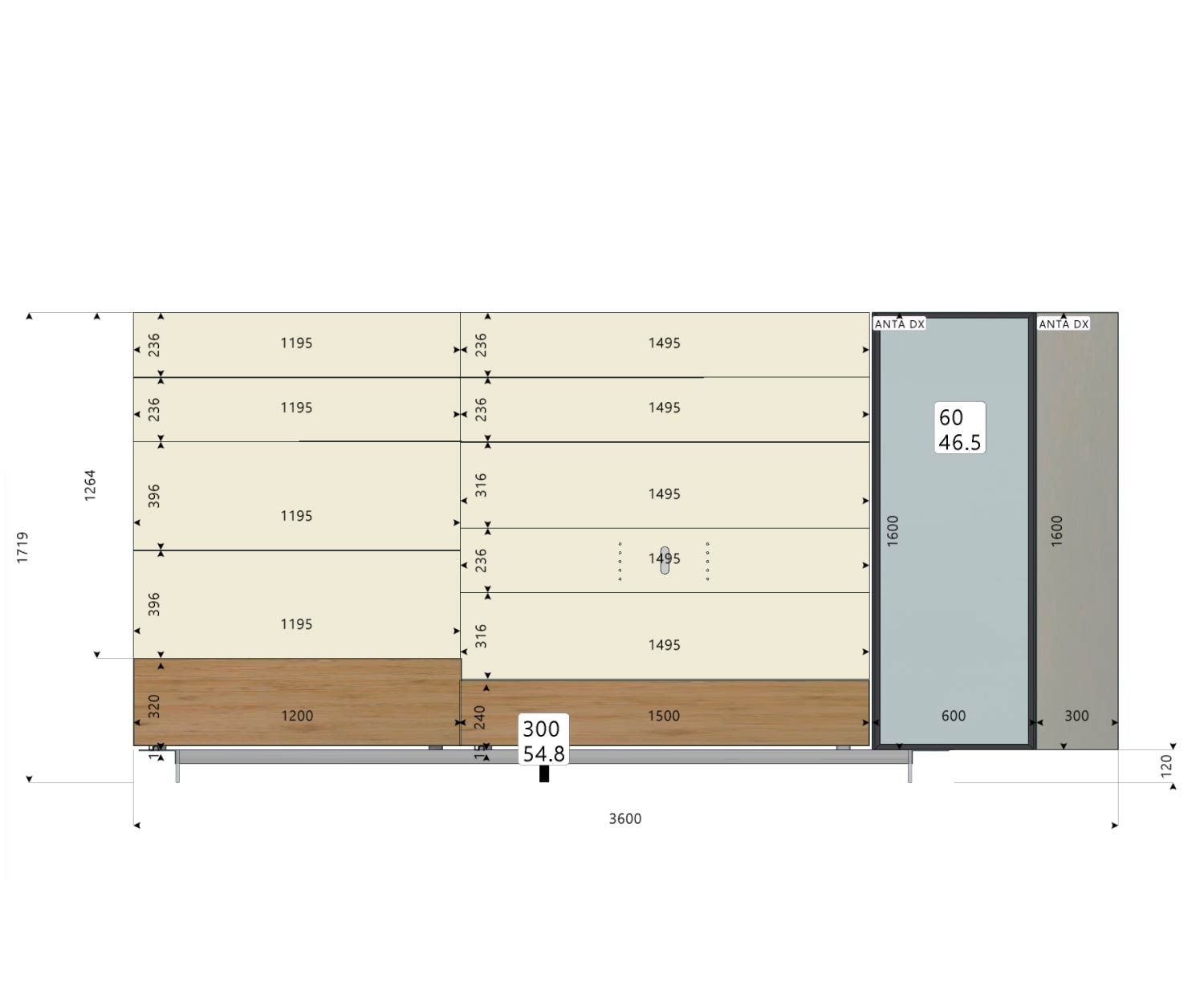 Livitalia Design Wohnwand C42 mit Abmessungen Größen Größenangaben Skizze Livitalia Design Wohnwand C42 mit Abmessungen Größen Größenangaben Skizze