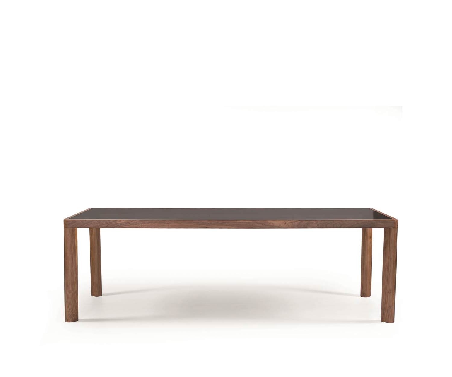 al2 ka bera 001 b Design Esstisch Glasplatte mit massiven Walnuss Standfüßen al2 ka bera 001 b Design Esstisch Glasplatte mit massiven Walnuss Standfüßen