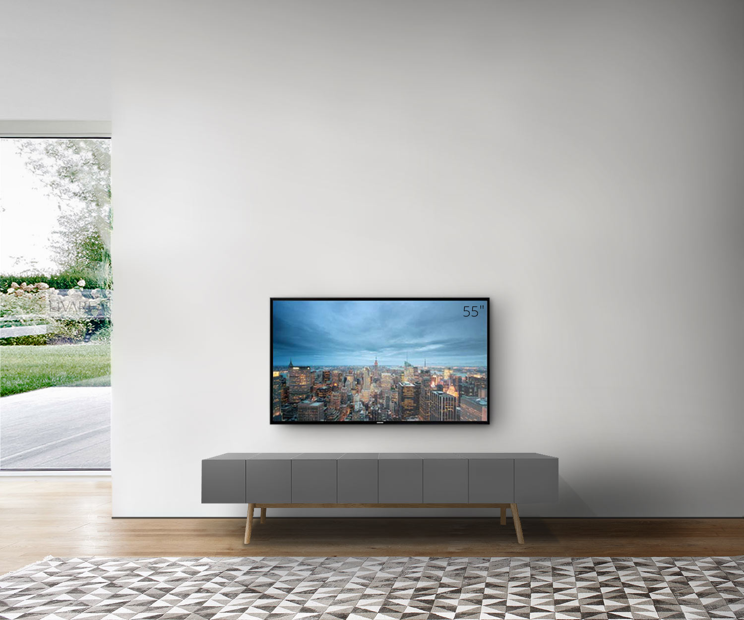 Hochwertiges al2 Design Design Lowboard auf Füßen Grau Matt Hochwertiges al2 Design Design Lowboard auf Füßen Grau Matt