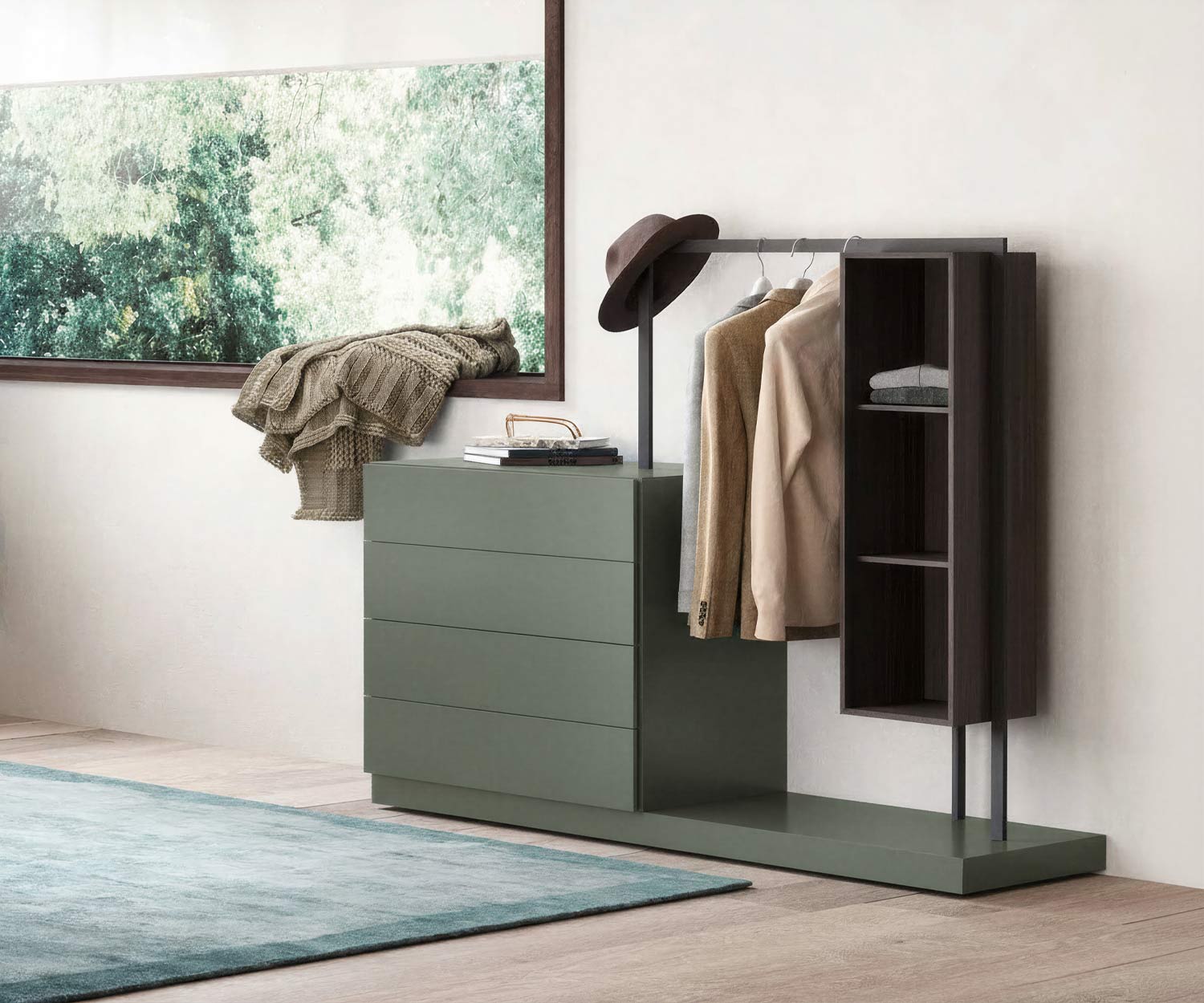 Novamobili Kommode Easy 4 mit Garderobe Novamobili Kommode Easy 4 mit Garderobe