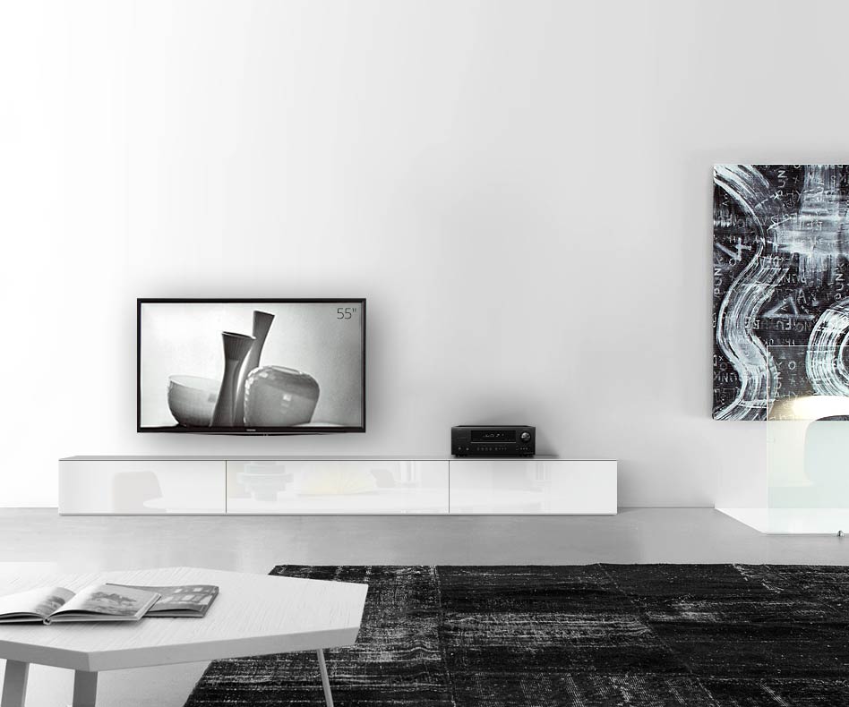 /Design Lowboard Boden B300 H35 glanz weiss /Design Lowboard Boden B300 H35 glanz weiss