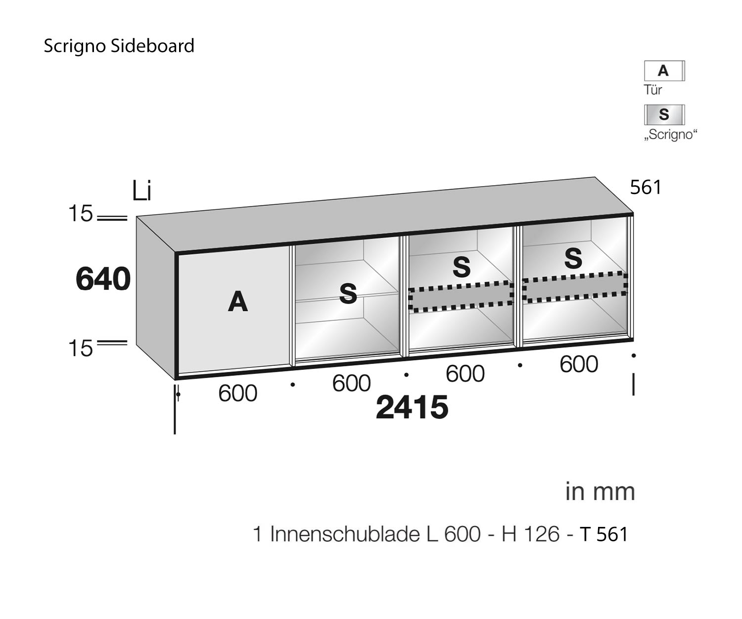 Livitalia Glas Design Sideboard Scrigno Maße Skizze Größe Größenangaben Livitalia Glas Design Sideboard Scrigno Maße Skizze Größe Größenangaben