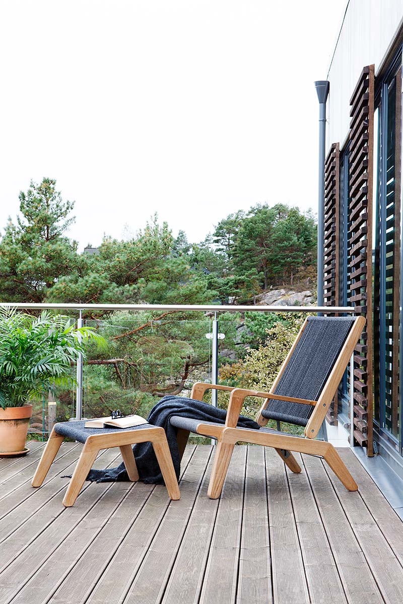 Teakholz Loungesessel für Terrasse