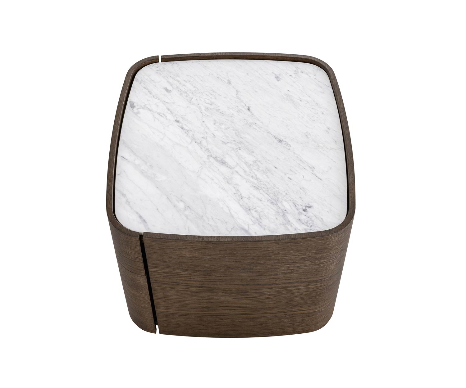Novamobili Nachttisch Norman 2 Schubladen Eiche dunkel mit Marmor Abdeckplatte Novamobili Nachttisch Norman 2 Schubladen Eiche dunkel mit Marmor Abdeckplatte