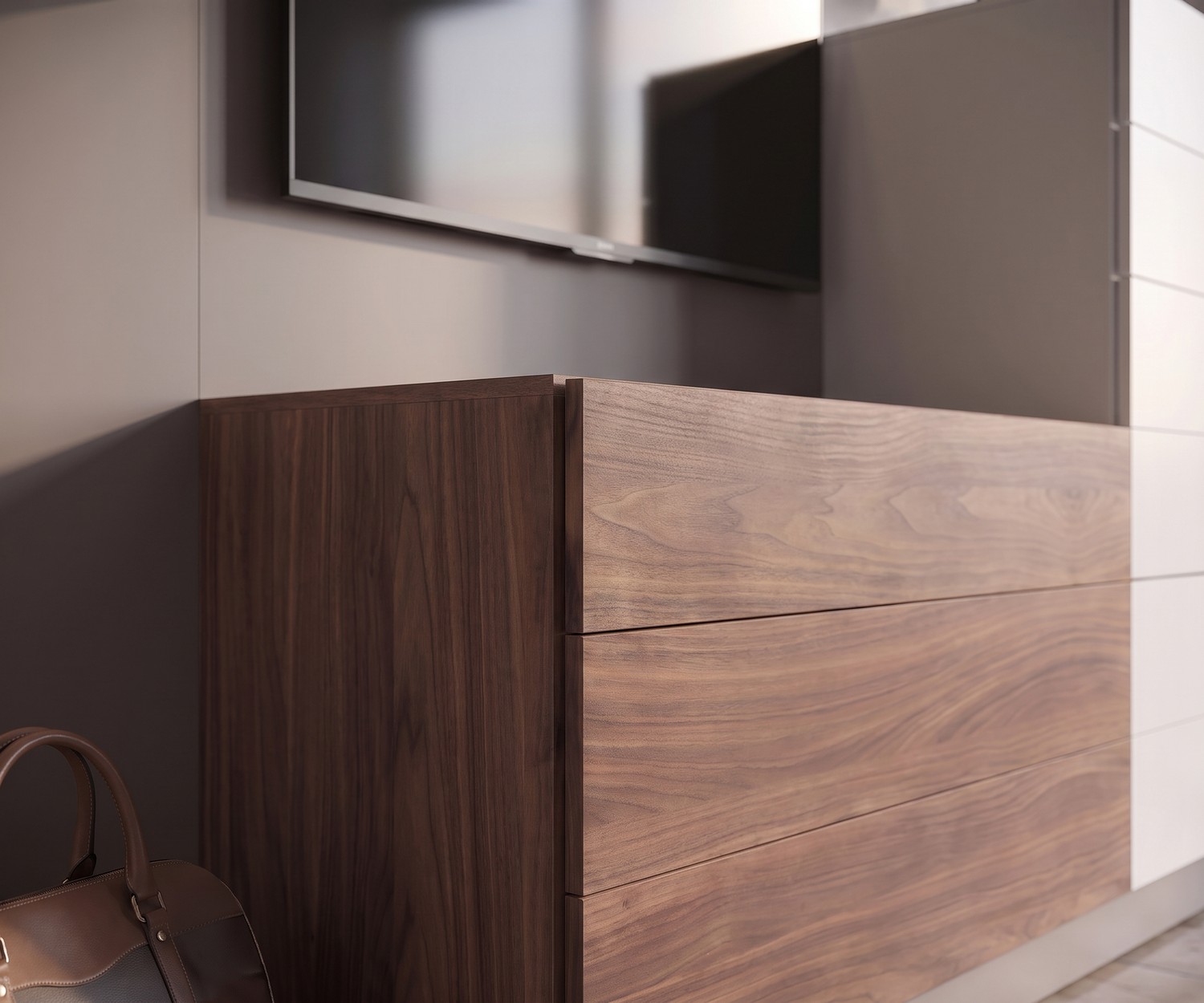 Novamobili Kommode Easy 9 aus Walnuss Novamobili Kommode Easy 9 aus Walnussholz für Schlafzimmer oder Flur im minimalistischen italienischen Design.