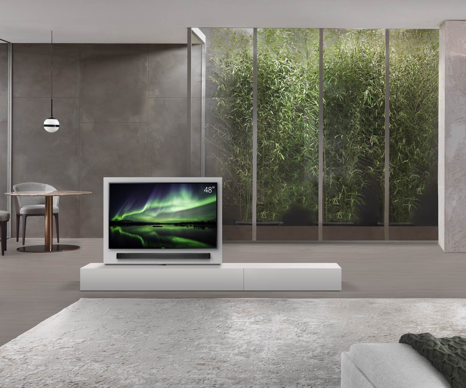 Livitalia Roto Design Lowboard Raumteiler mit drehbarem TV Paneel B150 50 H25 T56 ArticoM B90re oBox Livitalia Roto Design Lowboard Raumteiler mit drehbarem TV Paneel B150 50 H25 T56 ArticoM B90re oBox