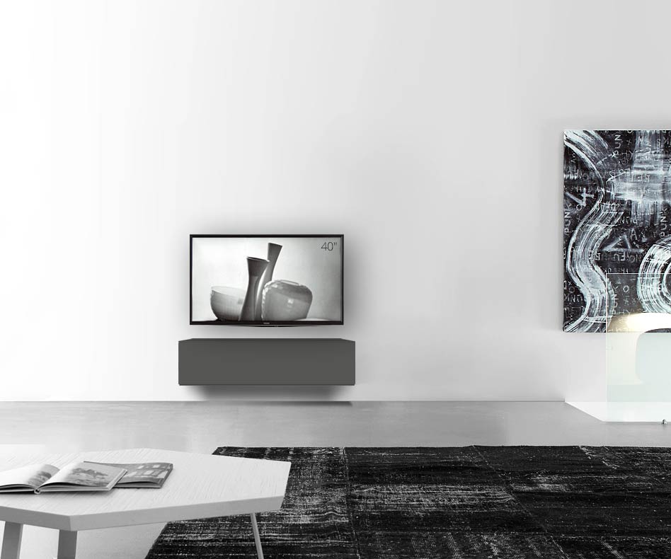 /Design Lowboard Wand B120 H33 5 matt dunkelgrau /Design Lowboard Wand B120 H33 5 matt dunkelgrau