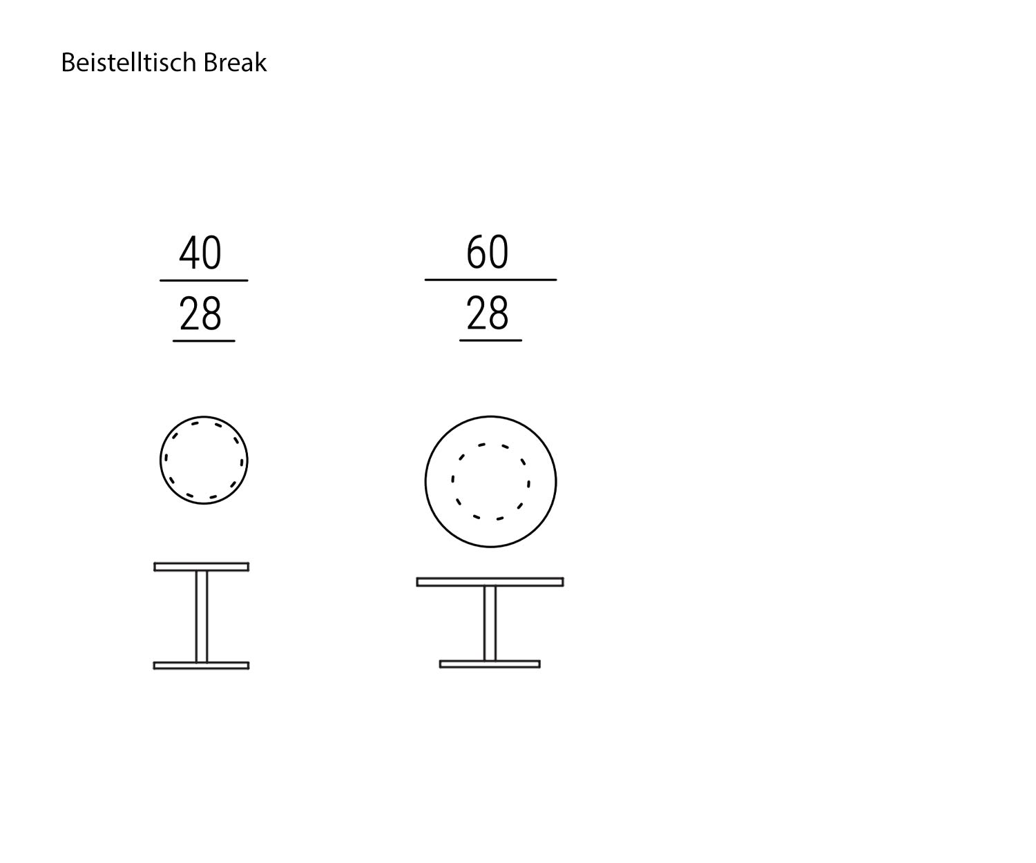 Skizze Größen Maße Größengaben Designer Tisch Break von Marelli Skizze Größen Maße Größengaben Designer Tisch Break von Marelli