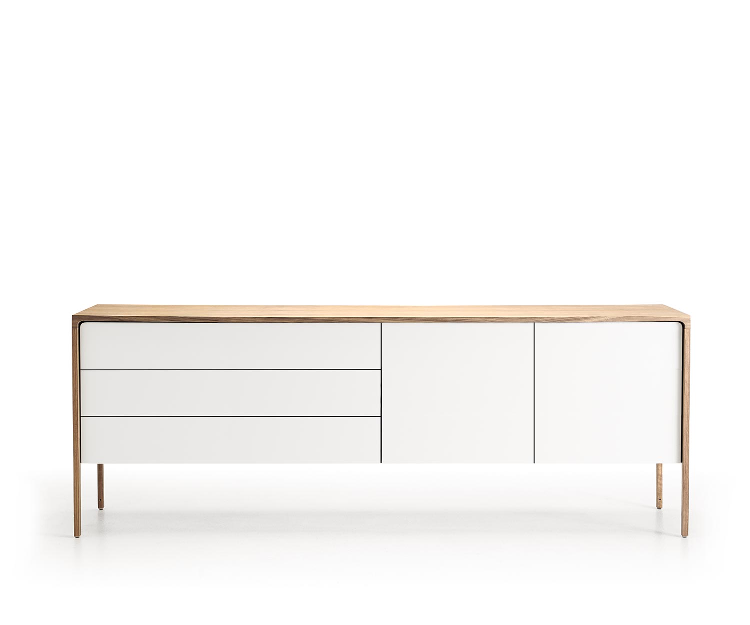 Punt Sideboard Tactile Tactile Eiche Weiß Tactile B 205 3 Schubladen + 2 Türen Punt Sideboard Tactile Tactile Eiche Weiß Tactile B 205 3 Schubladen + 2 Türen