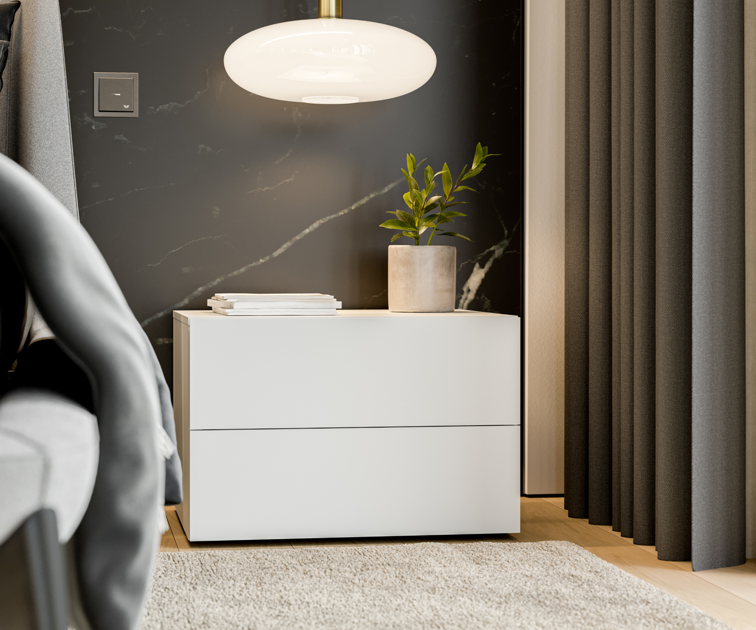 Design Nachttisch weiss ohne Griffe Design Nachttisch weiss ohne Griffe