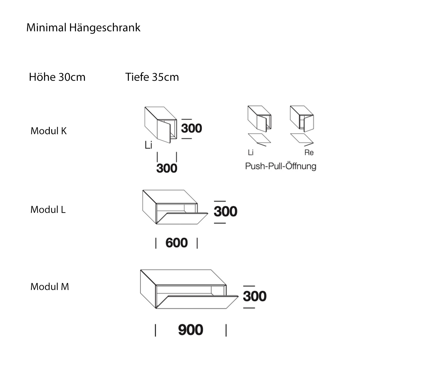 Hängeschrank Minimal geschlossene Varianten cm Angaben Hängeschrank Minimal geschlossene Varianten cm Angaben