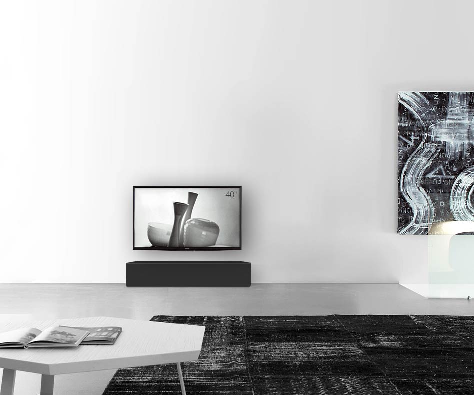 /Design Lowboard Boden B120 H27 matt schwarz /Design Lowboard Boden B120 H27 matt schwarz