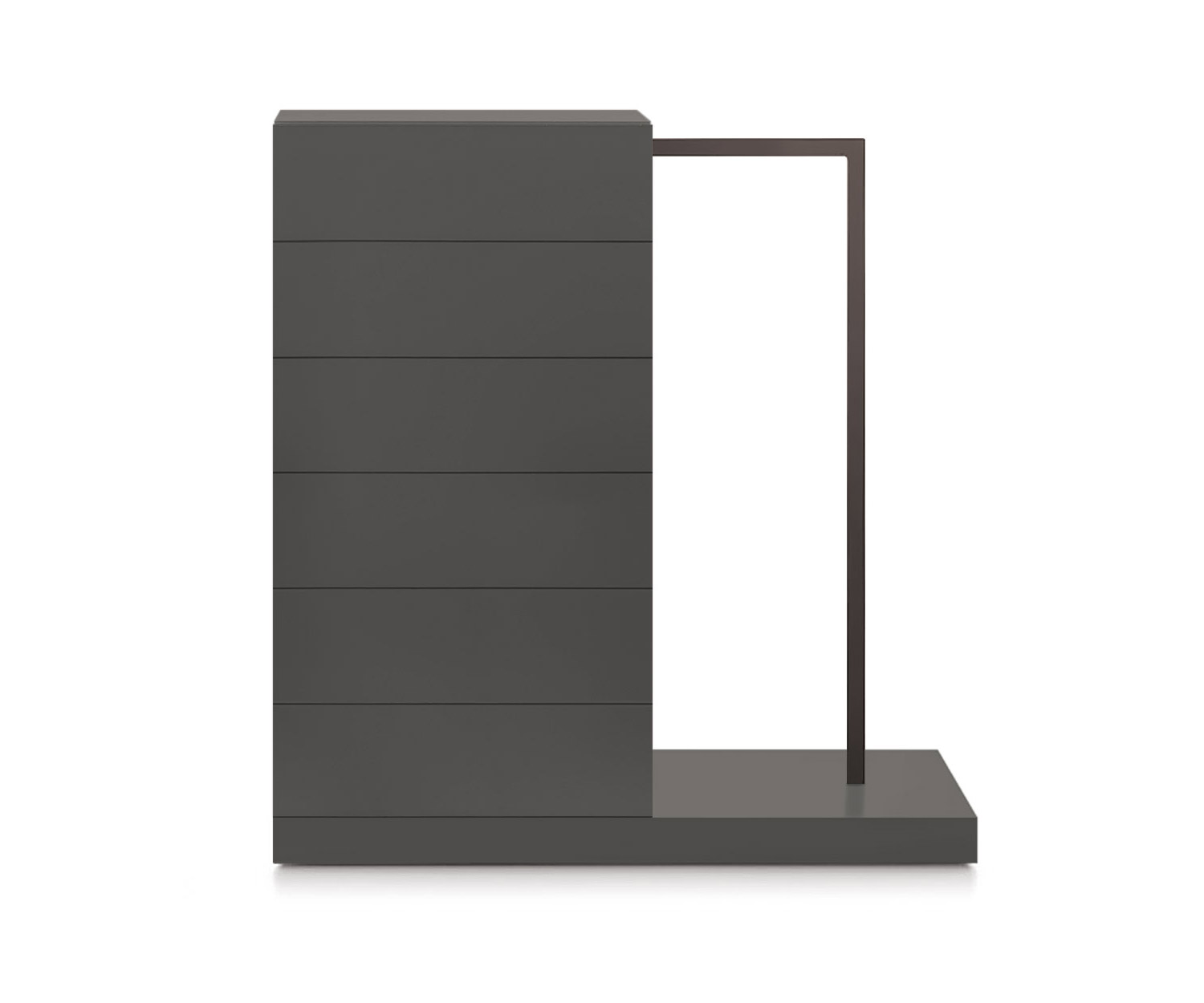 Novamobili Hochkommode Easy6 + Garderobe rechts B54cm matt quarz310