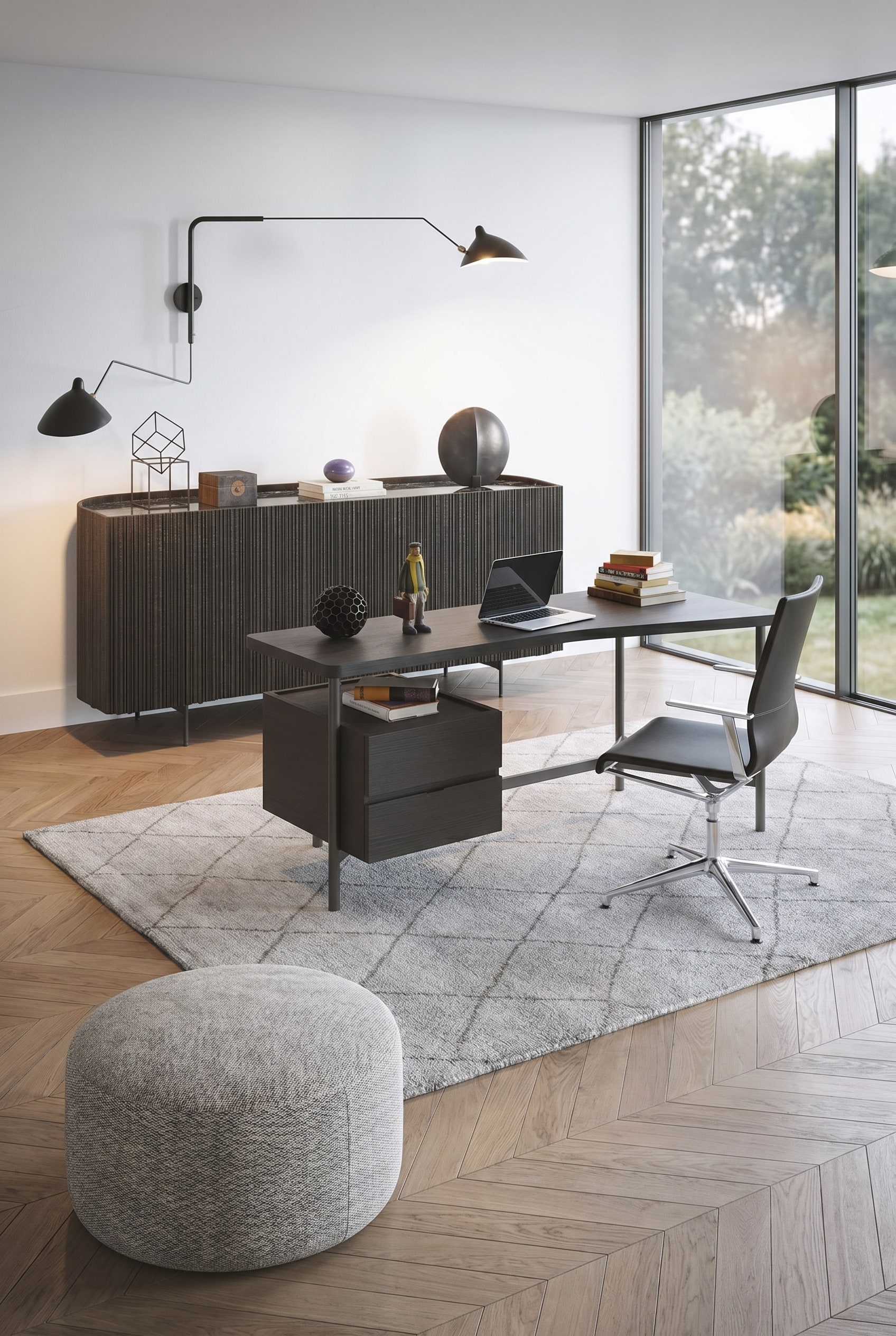 Multifunktionale Designermöbel Arbeitszimmer: Die Basis der visuellen Ruhe