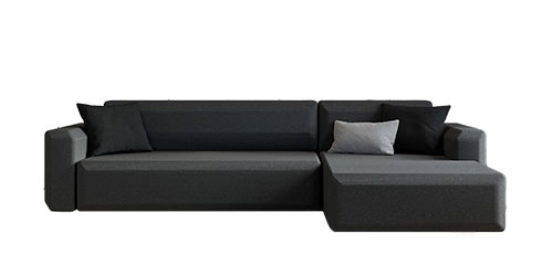 B 292 cm 2,5 Sitzer mit Chaiselongue Rechts Liegefläche 240x140 cm